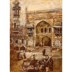Sajjad Ahmed, 20 x 30 inch, Oil On Canvas, Cityscape Painting, AC-SJJ-006
